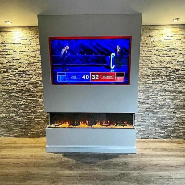 Aisha Led Insert Panoramic 3 Sided Glass Electric Fire