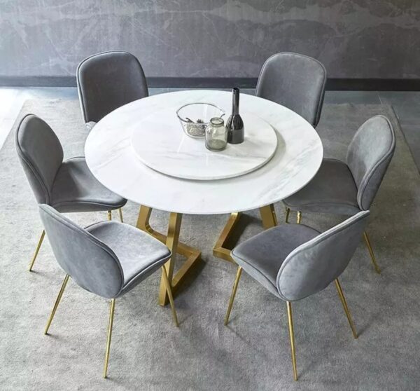 Angela Round Marble Dining Table