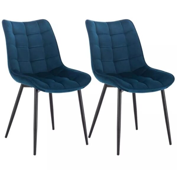 Mario Luxury Blue Black Dining Chairs