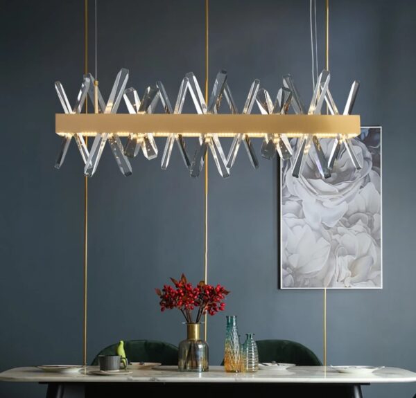 Mira Gold Crystal Ceiling Pendant Light