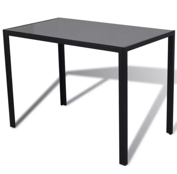 Ricardo Modern Black Dining Table Chairs Set