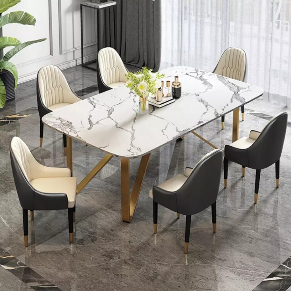 Saveo Marble Dining Table - Digital Flames | Home Furnishing