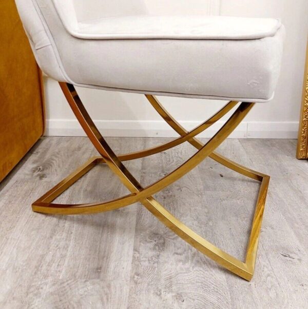 Amira Luxury Gold Dining Chair