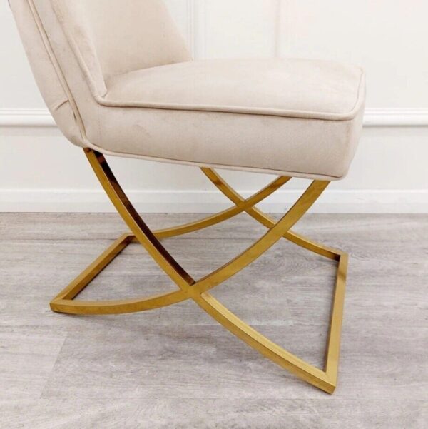 Amira Luxury Gold Dining Chair