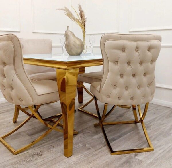 Amira Luxury Gold Dining Chair