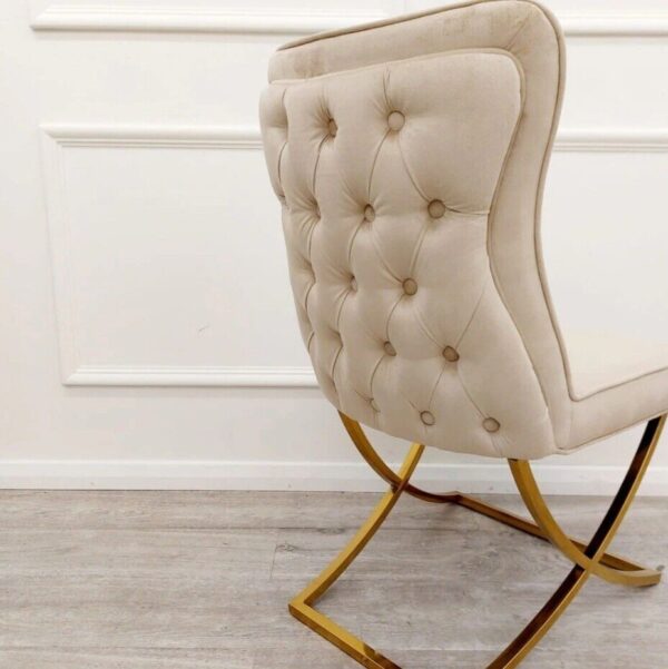 Amira Luxury Gold Dining Chair