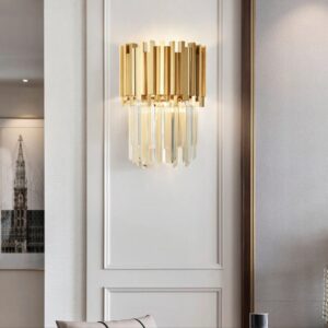 Ohio Modern LED Gold Crystal Wall Light