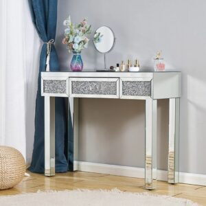Elisa Mirrored Dressing Console Table