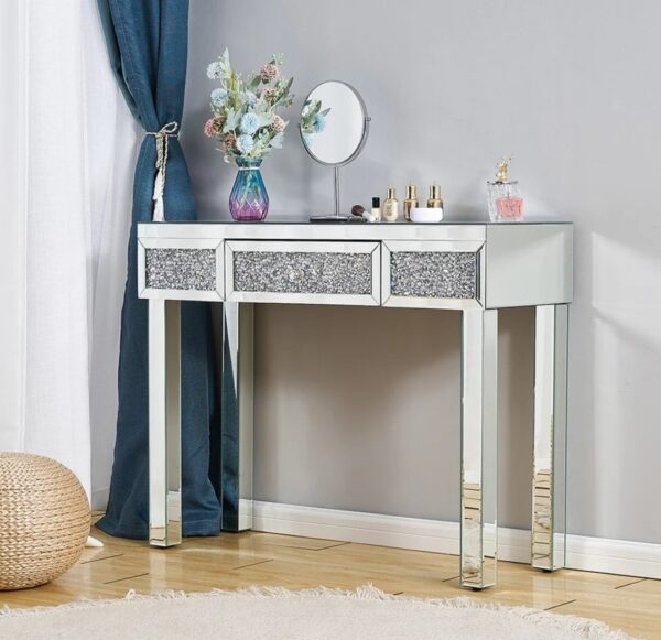 Elisa Mirrored Dressing Console Table