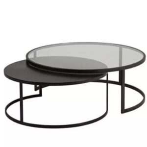 Lima Black Glass Coffee Table Set